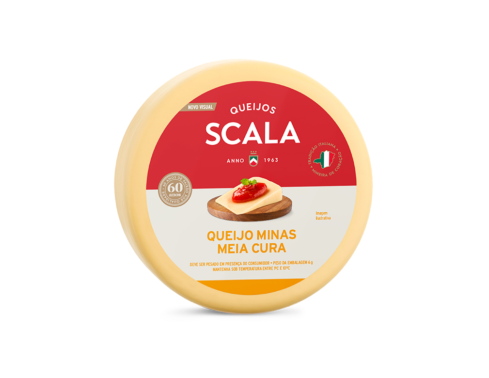 QUEIJO MINAS MEIA CURA SCALA 1 KG (CX 6 PÇ)